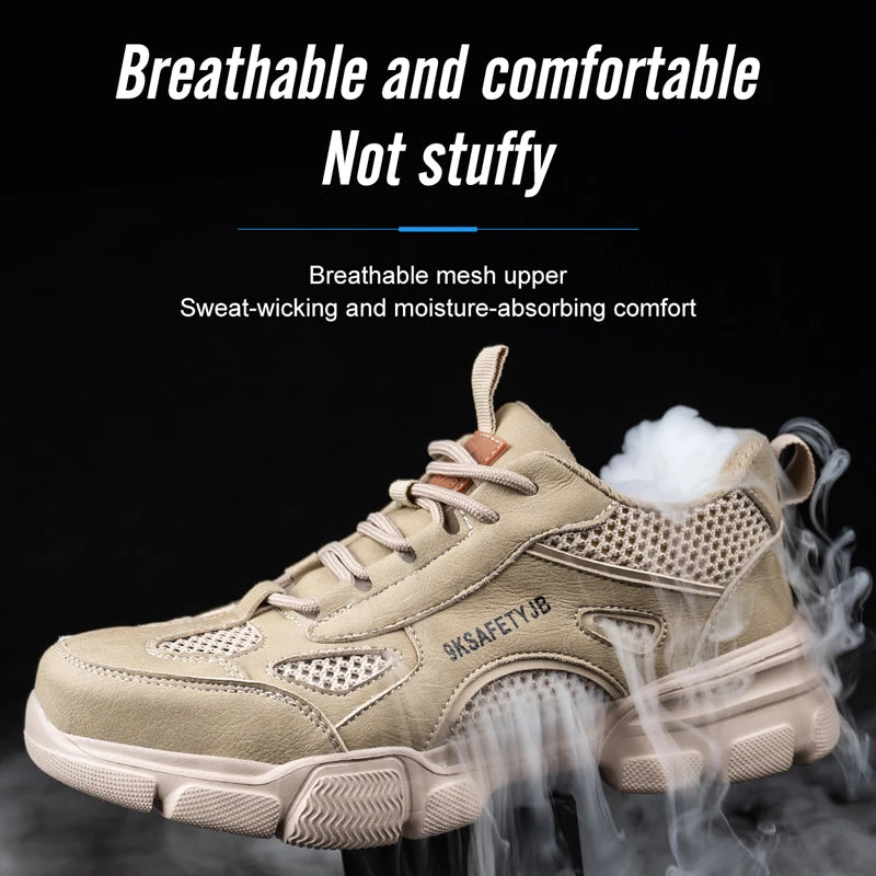 Breathable Steel Toe Safety Work Shoes – Lightweight & Unisex